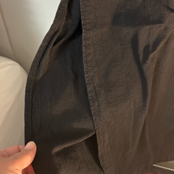 🖤 Cotton and Linen Black Kaftan Dress - Picture 3 of 10